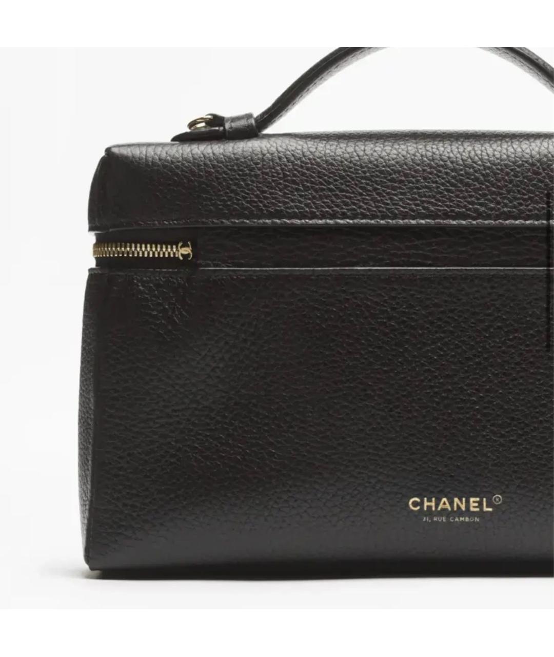 CHANEL Черная кожаная сумка через плечо, фото 3