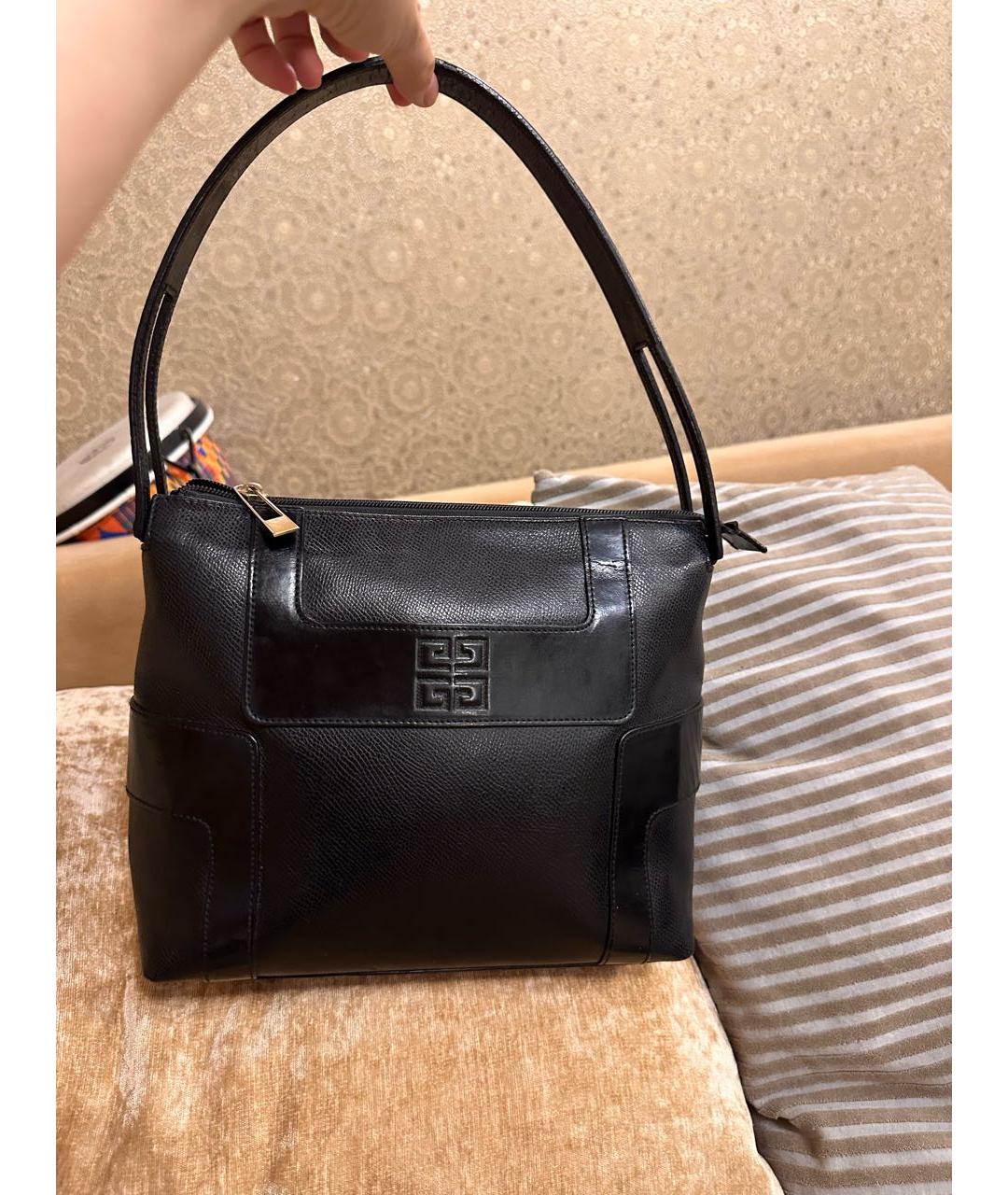 GIVENCHY Черная кожаная сумка через плечо, фото 6