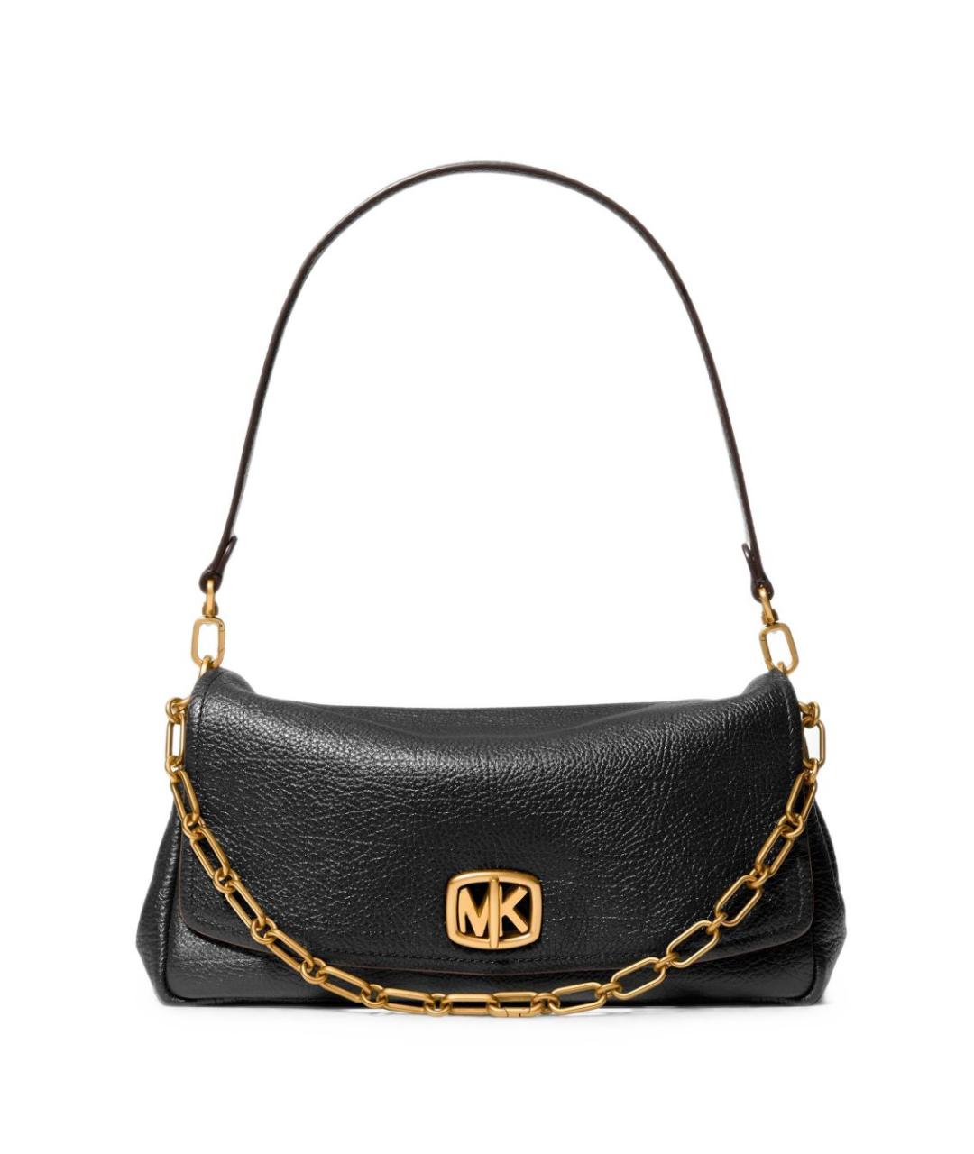 MICHAEL KORS Черная кожаная сумка через плечо, фото 1