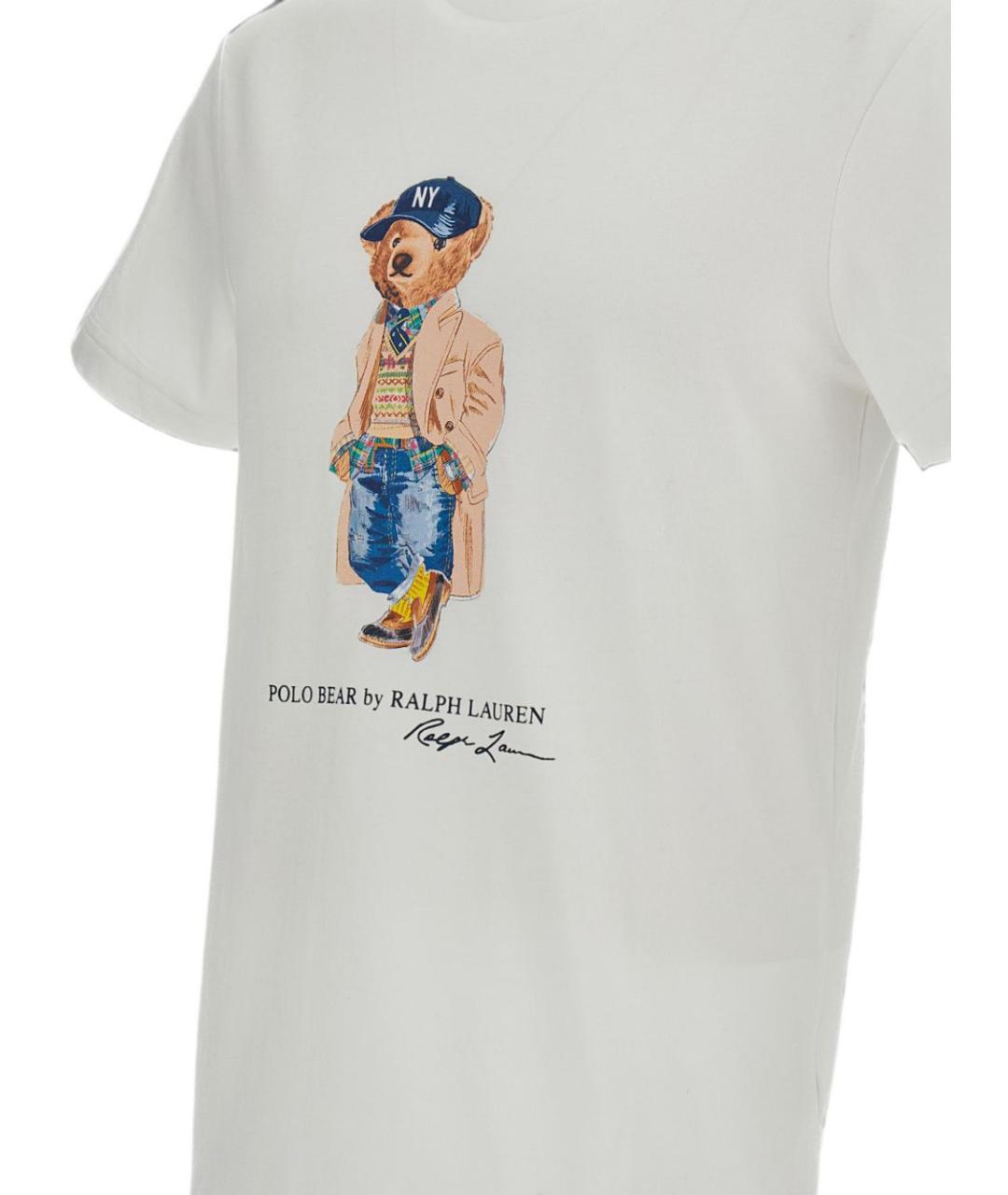 POLO RALPH LAUREN Белая хлопковая футболка, фото 2