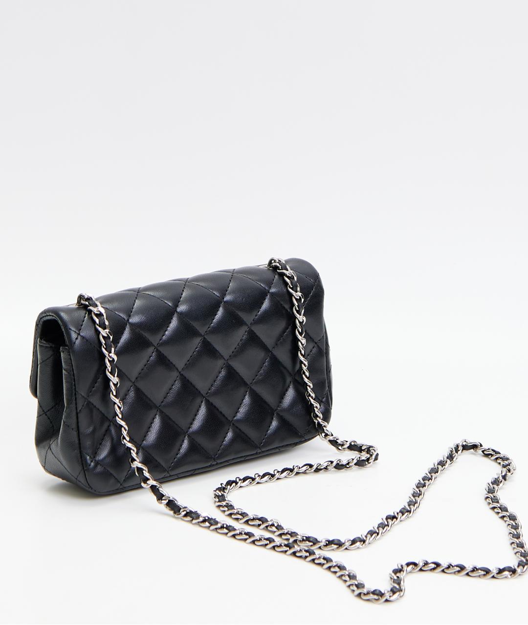 CHANEL Черная кожаная сумка через плечо, фото 4