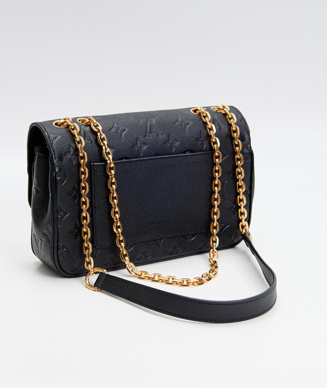 LOUIS VUITTON Черная кожаная сумка через плечо, фото 4