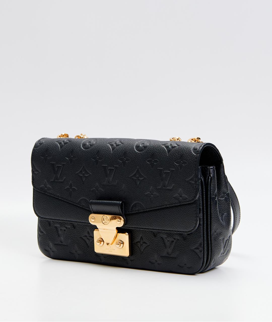 LOUIS VUITTON Черная кожаная сумка через плечо, фото 2