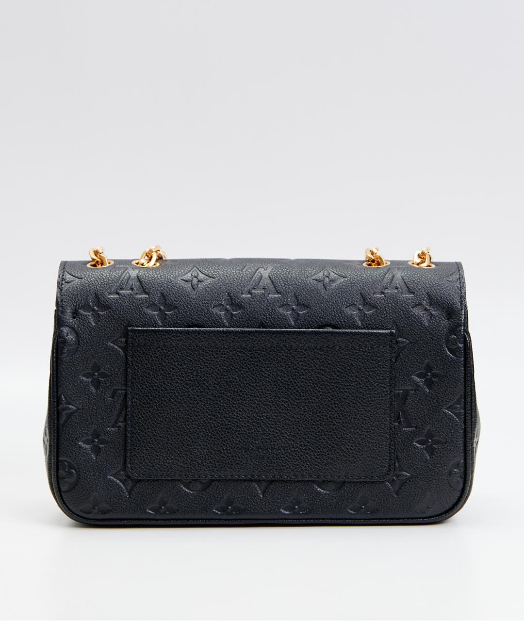 LOUIS VUITTON Черная кожаная сумка через плечо, фото 3