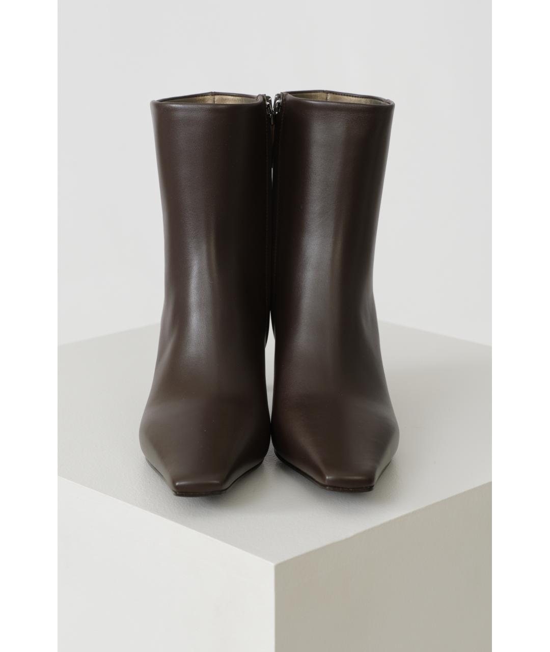 BRUNELLO CUCINELLI Коричневые кожаные ботильоны, фото 4