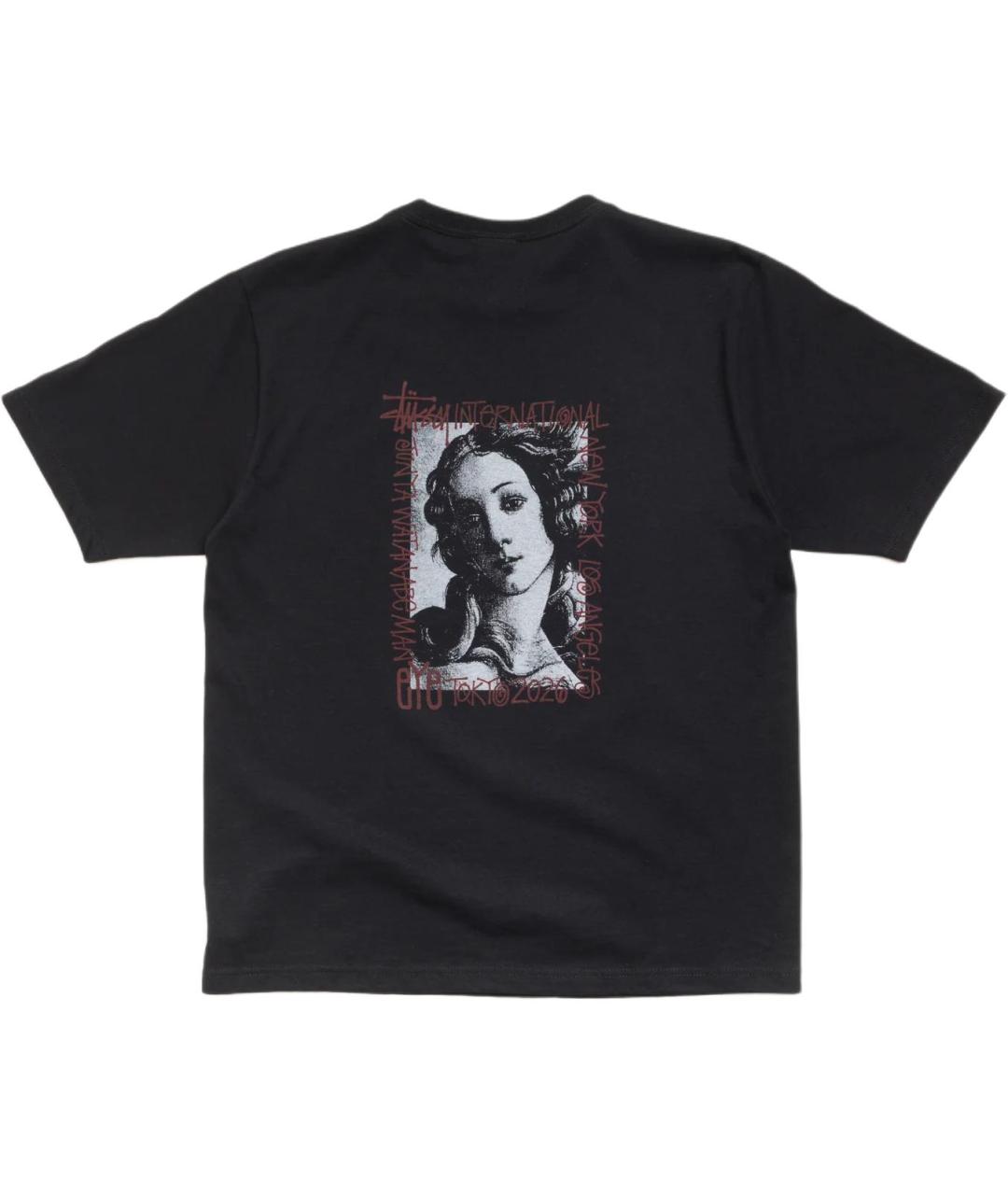 STUSSY Черная футболка, фото 2
