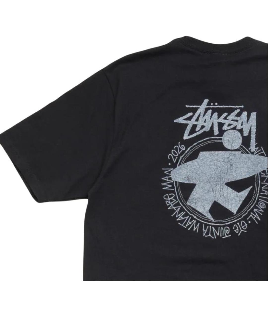 STUSSY Черная футболка, фото 4