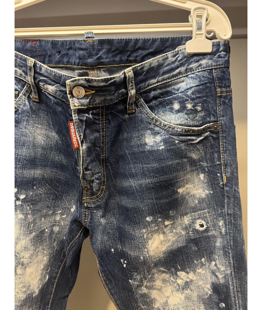 DSQUARED2 Синие хлопковые джинсы скинни, фото 3