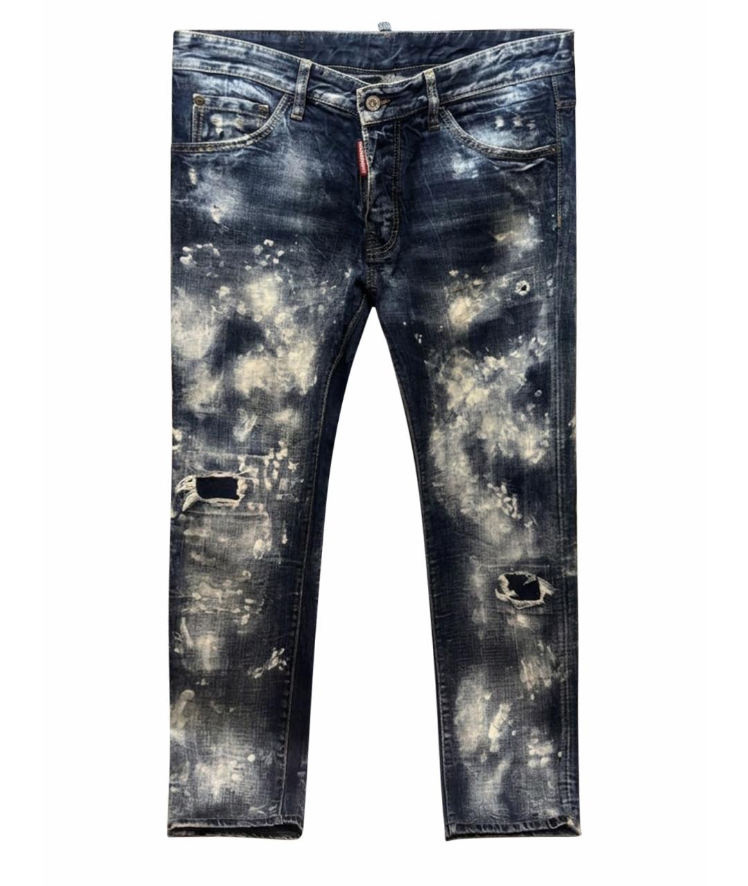 DSQUARED2 Синие хлопковые джинсы скинни, фото 1