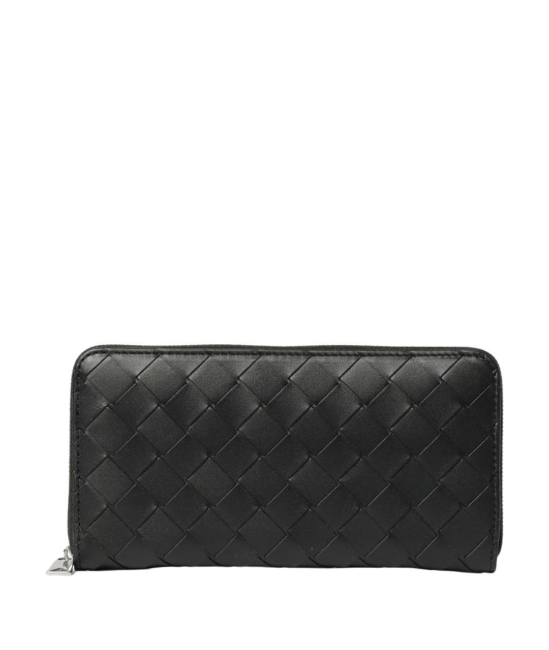 BOTTEGA VENETA Черный кожаный кошелек, фото 1