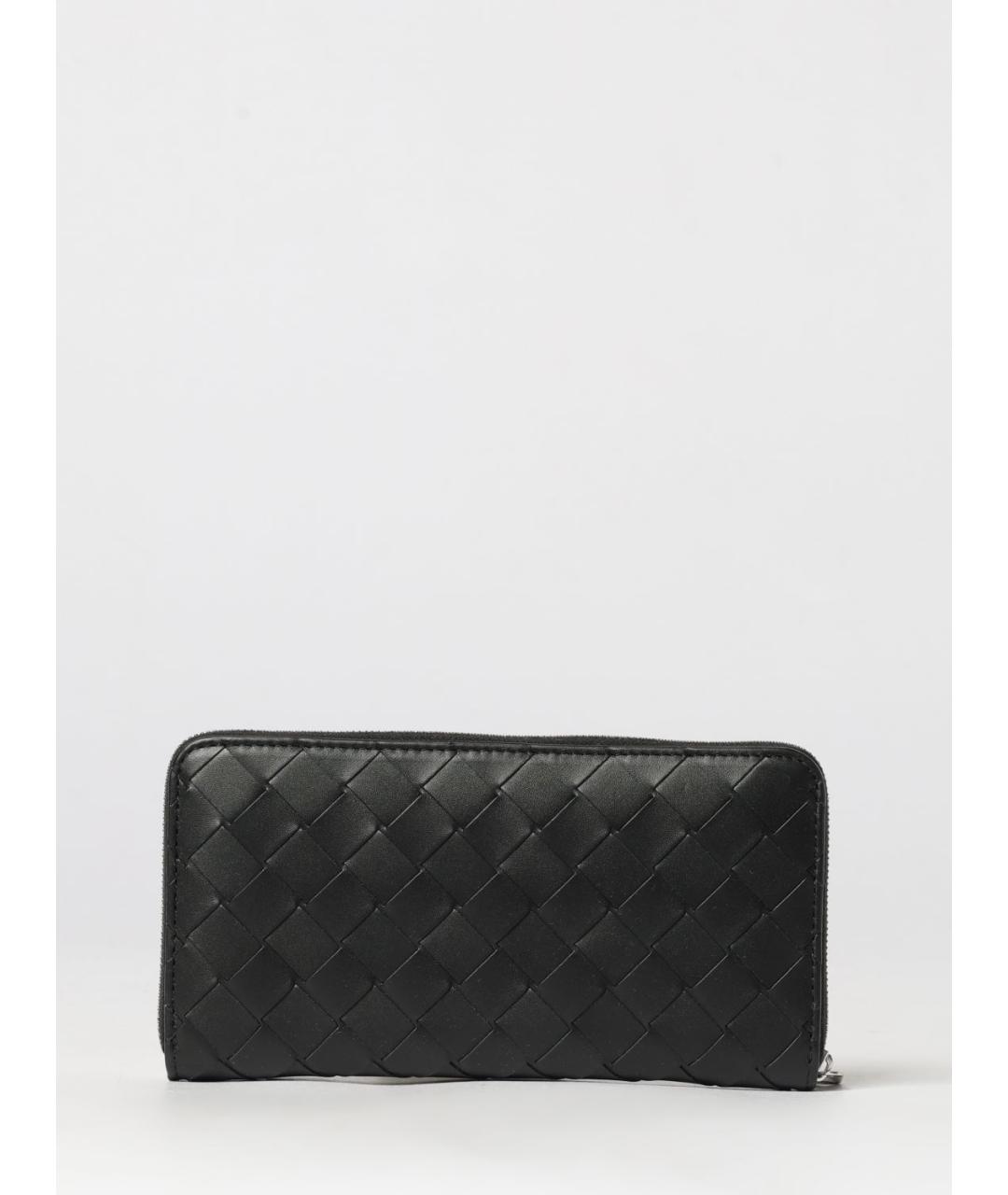 BOTTEGA VENETA Черный кожаный кошелек, фото 3