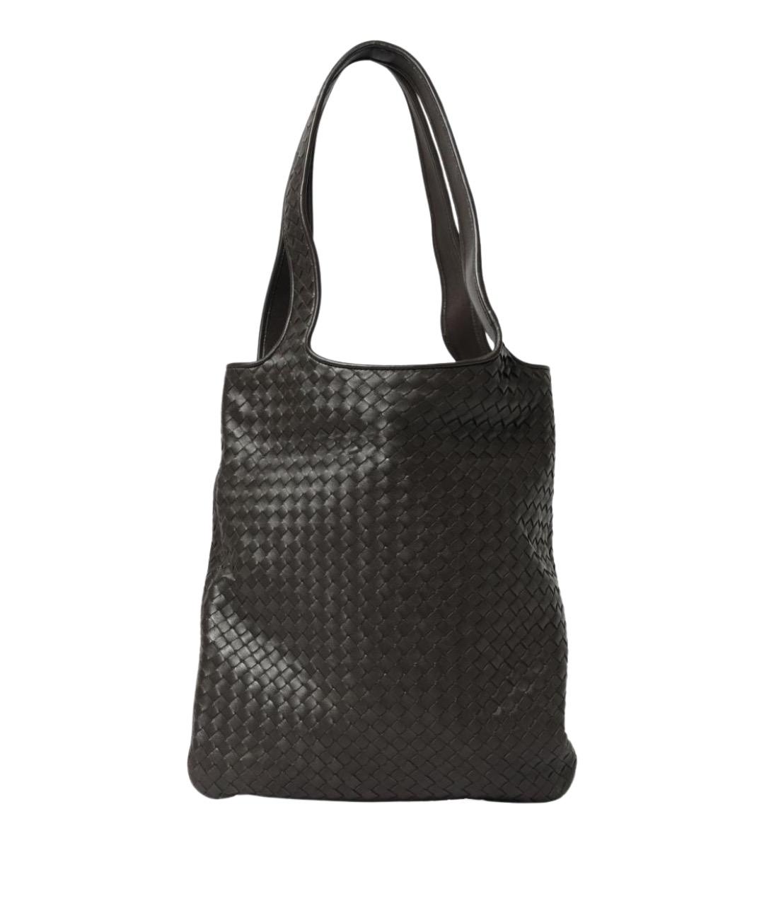BOTTEGA VENETA Черная кожаная сумка тоут, фото 1