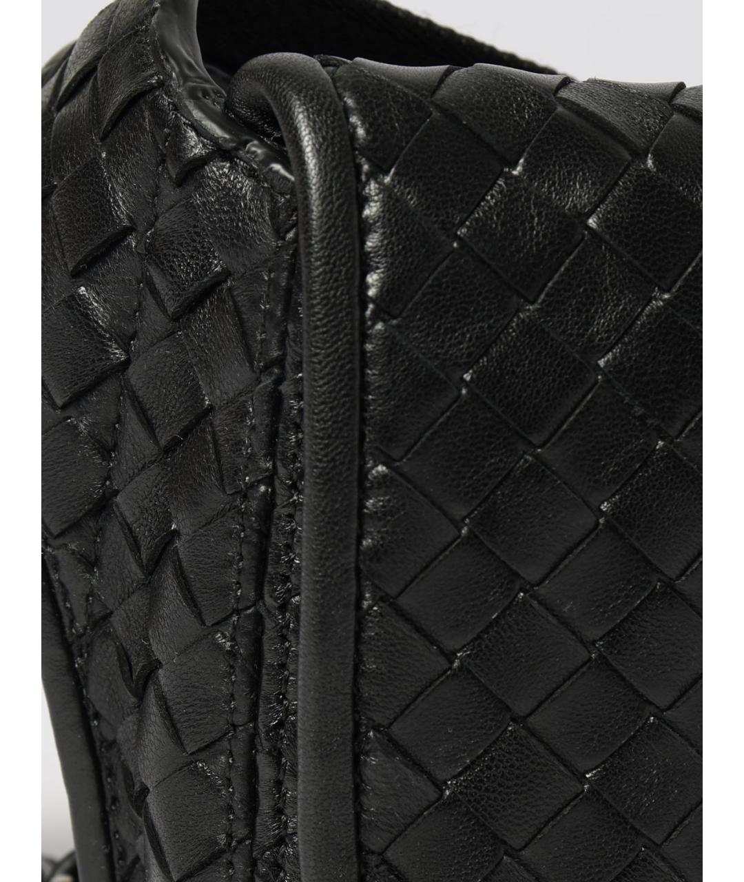 BOTTEGA VENETA Черная кожаная поясная сумка, фото 3