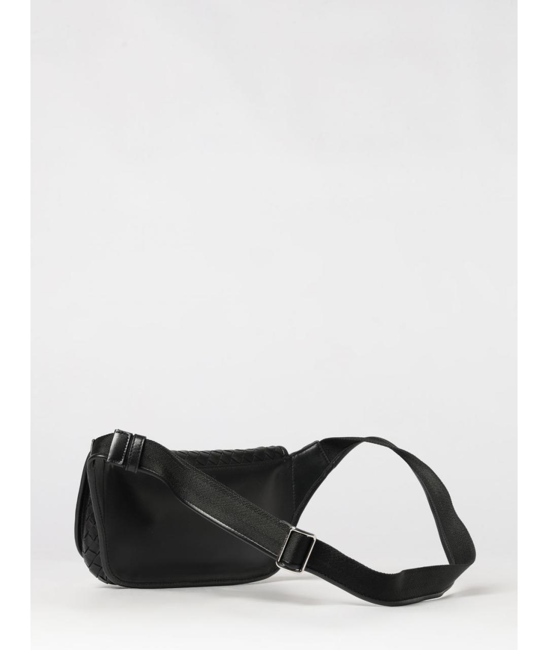 BOTTEGA VENETA Черная кожаная поясная сумка, фото 2
