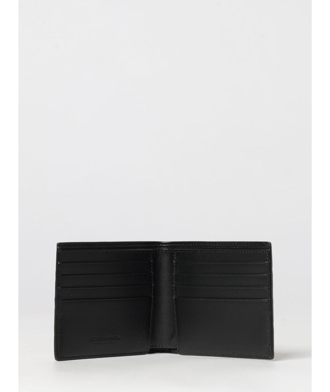 BOTTEGA VENETA Черный кожаный кошелек, фото 2