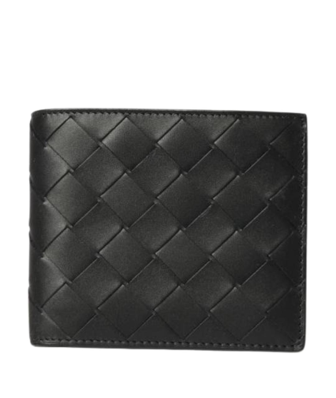 BOTTEGA VENETA Черный кожаный кошелек, фото 1