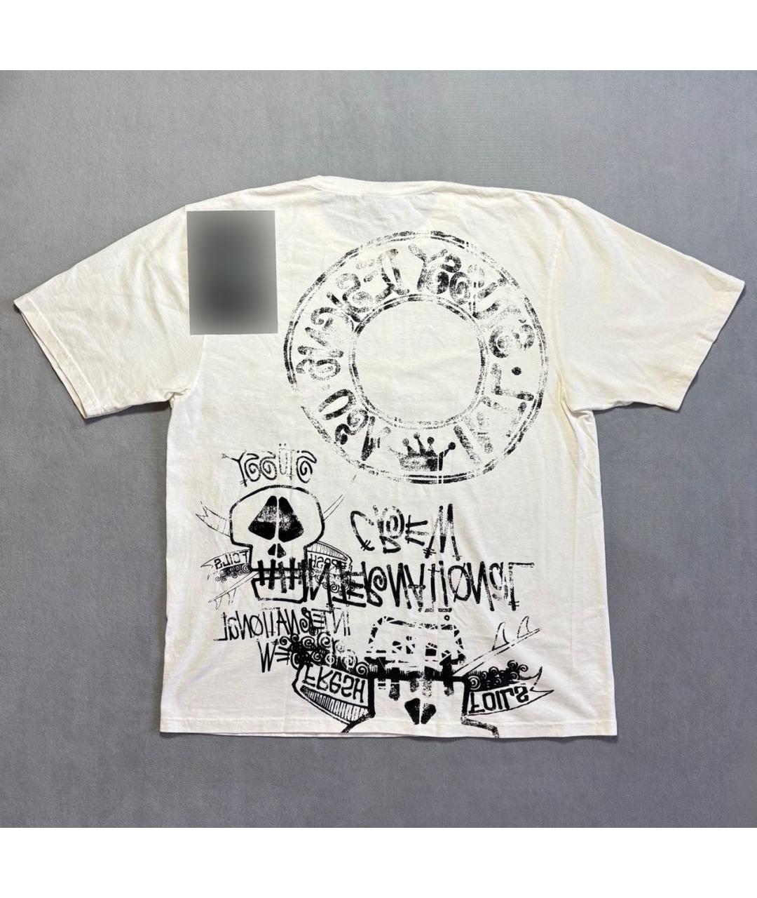 STUSSY Белая хлопковая футболка, фото 2