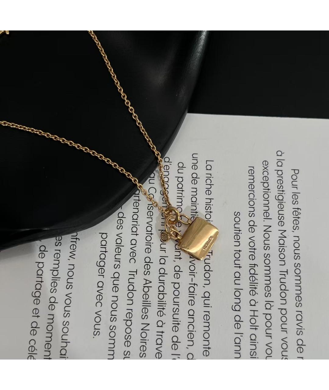 HERMES Золотое колье, фото 5