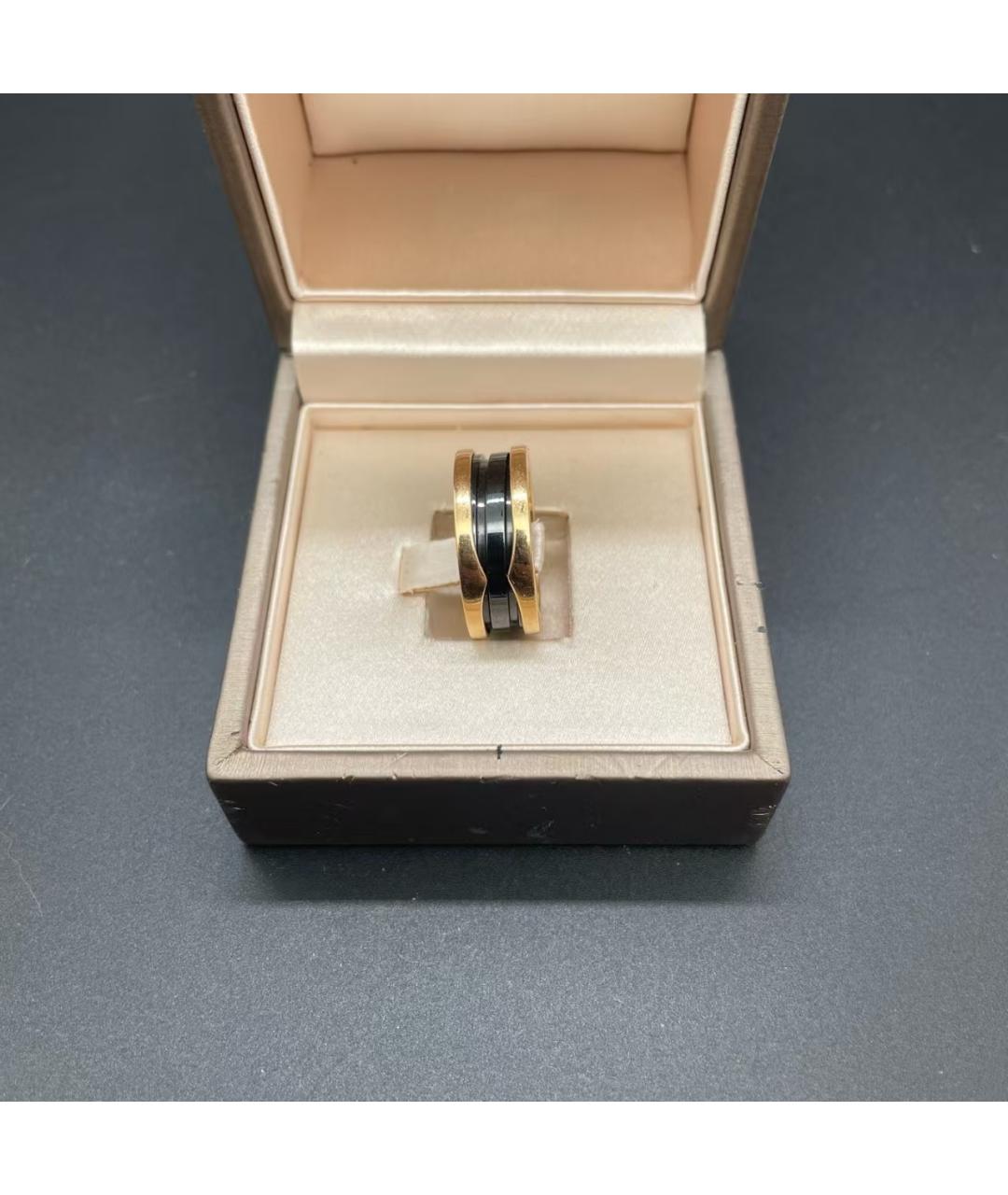 BVLGARI Черное кольцо из розового золота, фото 3