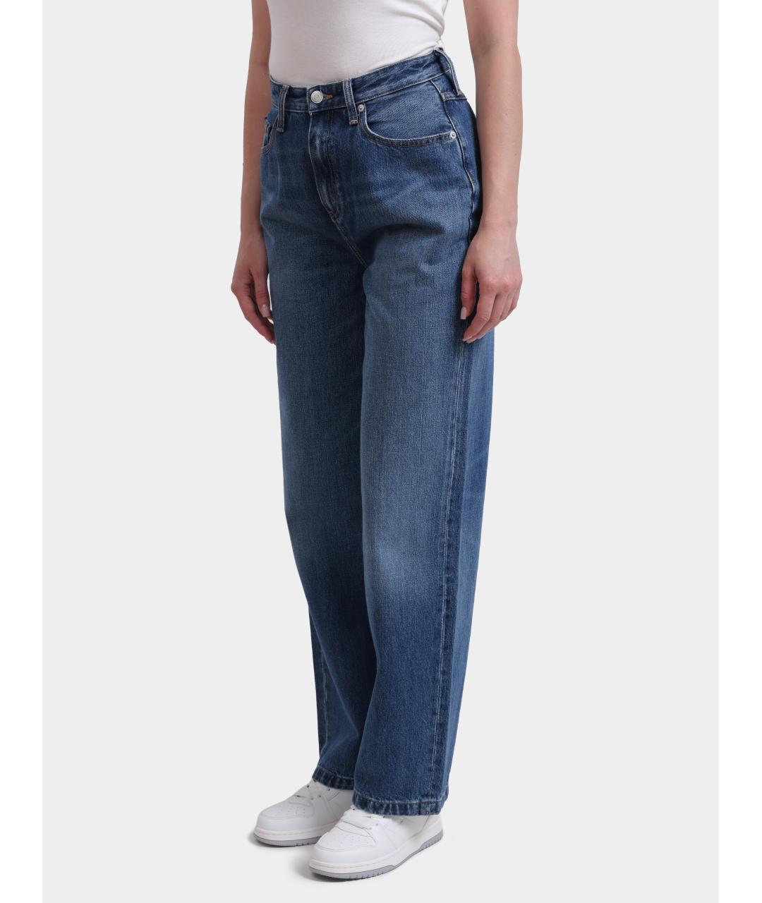 TOMMY HILFIGER Синие хлопковые прямые джинсы, фото 3
