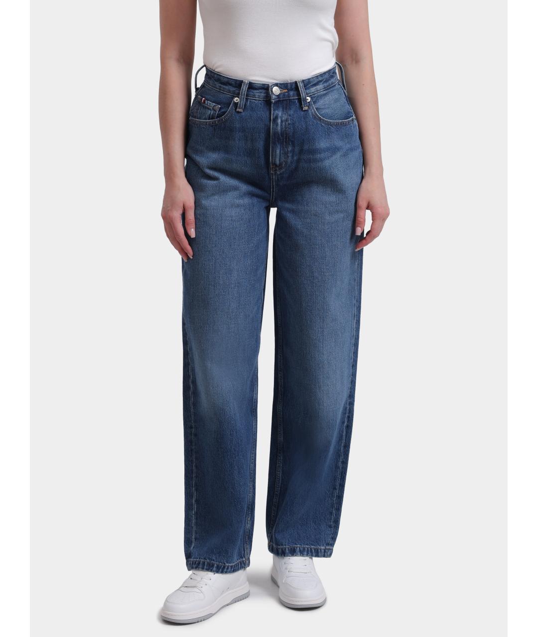 TOMMY HILFIGER Синие хлопковые прямые джинсы, фото 6