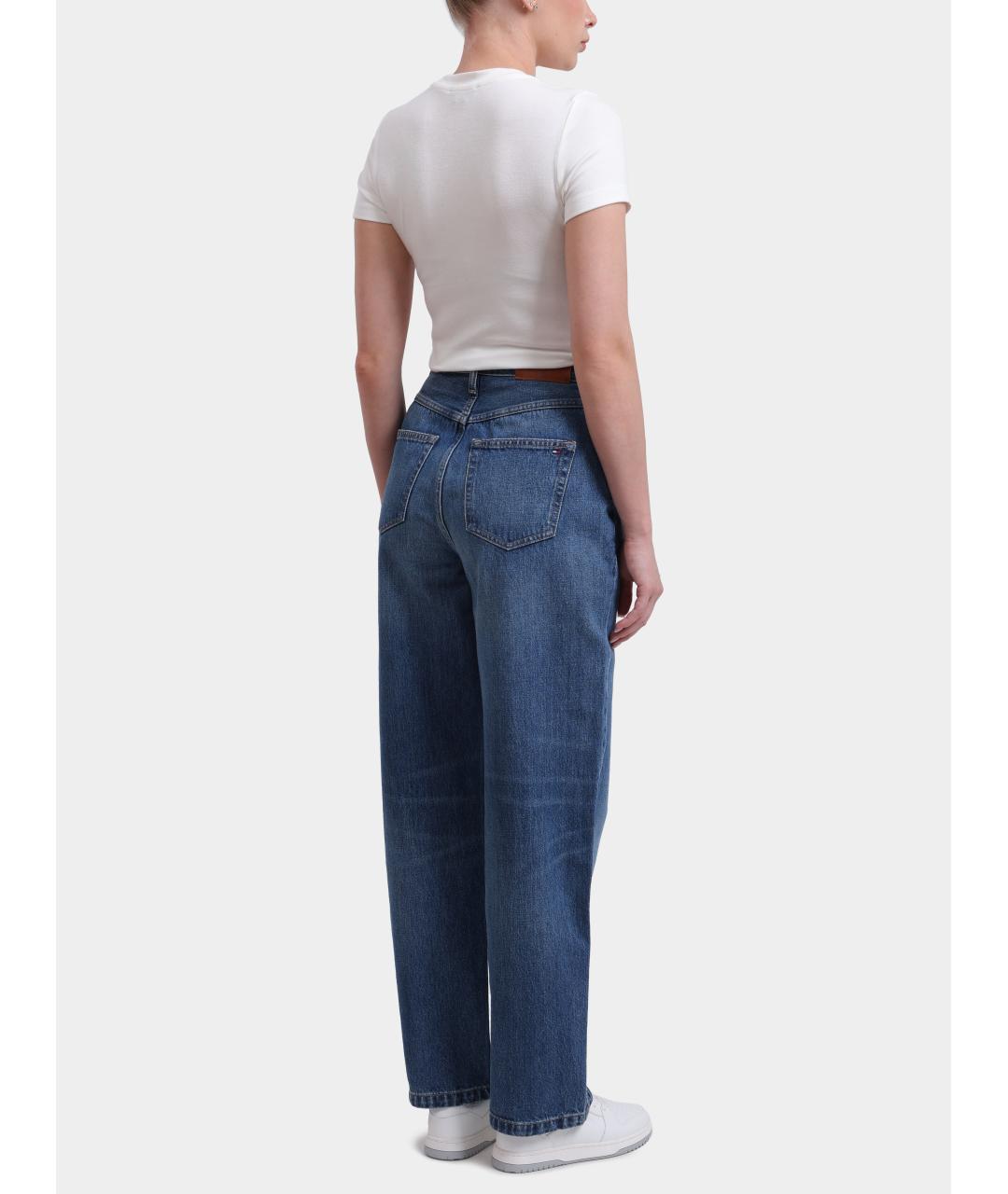 TOMMY HILFIGER Синие хлопковые прямые джинсы, фото 5