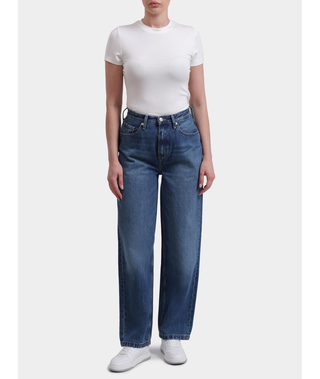 TOMMY HILFIGER Синие хлопковые прямые джинсы, фото 2