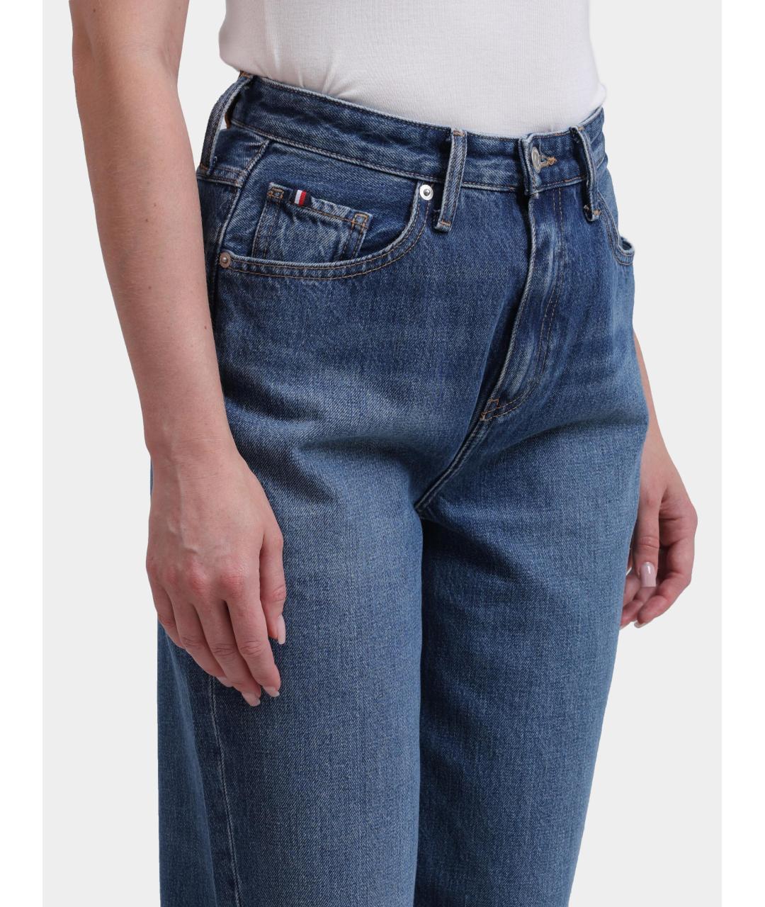 TOMMY HILFIGER Синие хлопковые прямые джинсы, фото 4
