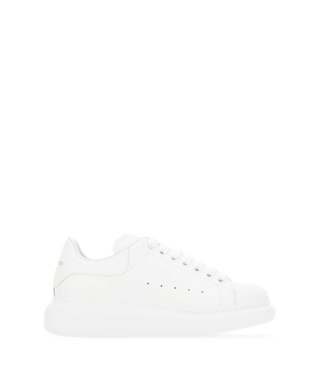 ALEXANDER MCQUEEN Белые кожаные кеды, фото 1