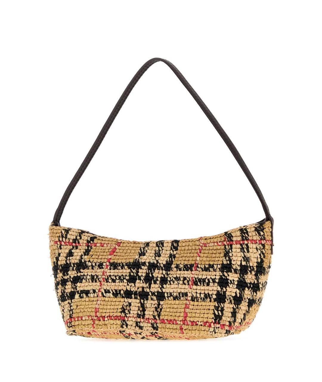 BURBERRY Бежевая рафиевая сумка через плечо, фото 2