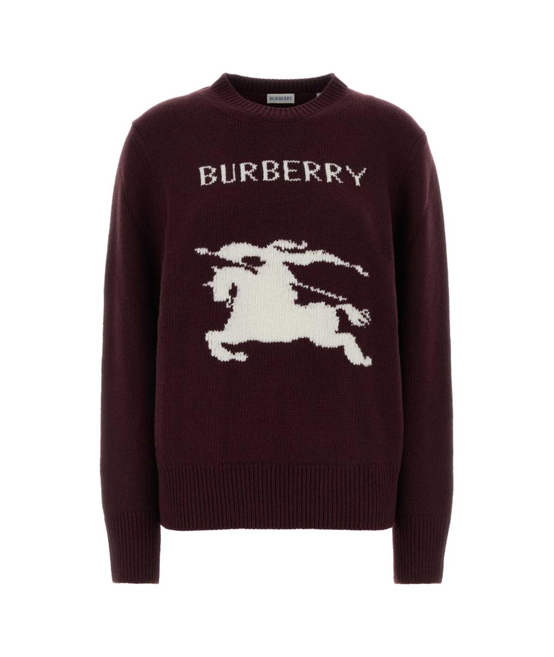 BURBERRY Бордовый кашемировый джемпер / свитер, фото 1
