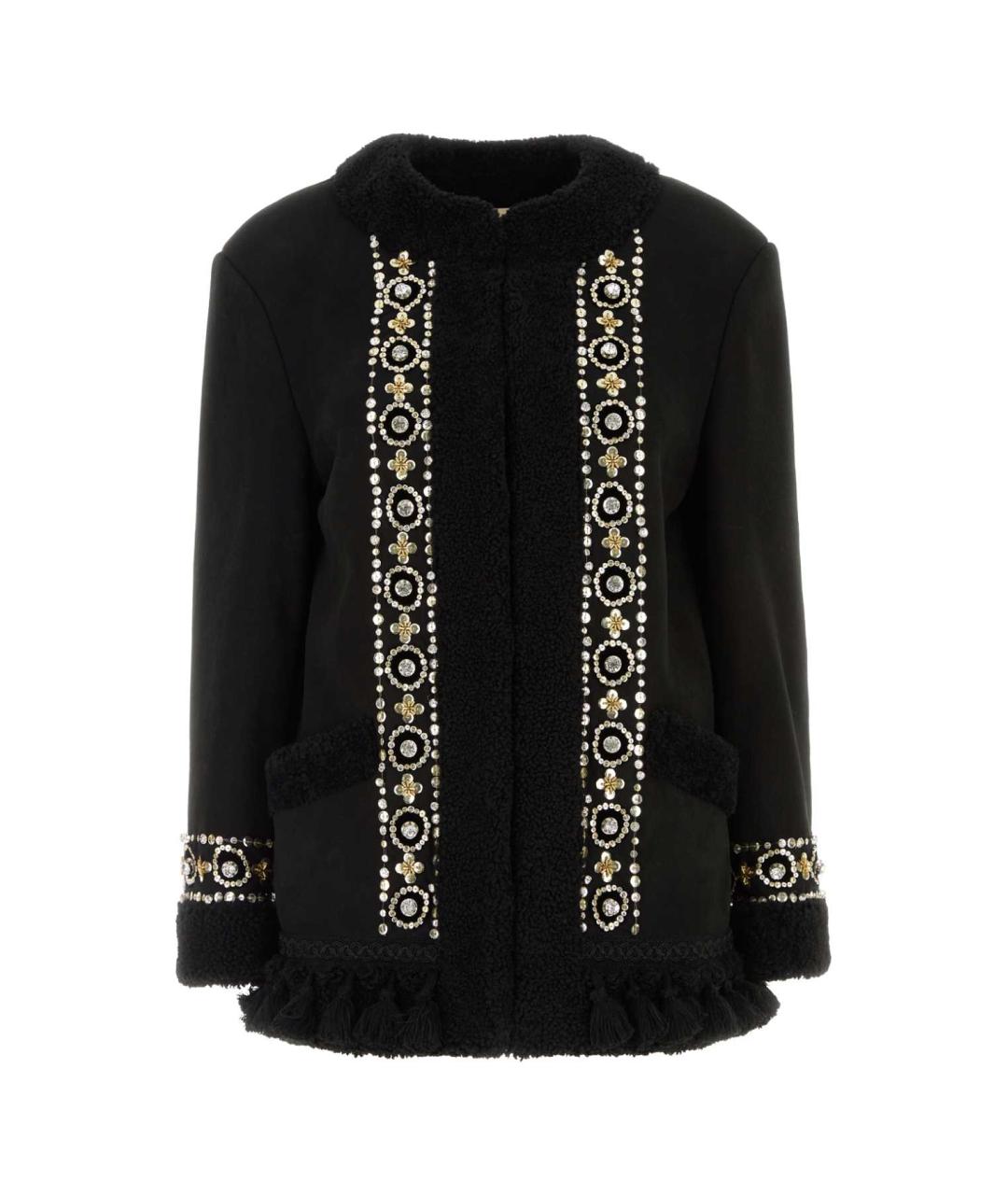 VALENTINO Черная кожаная дубленка, фото 3