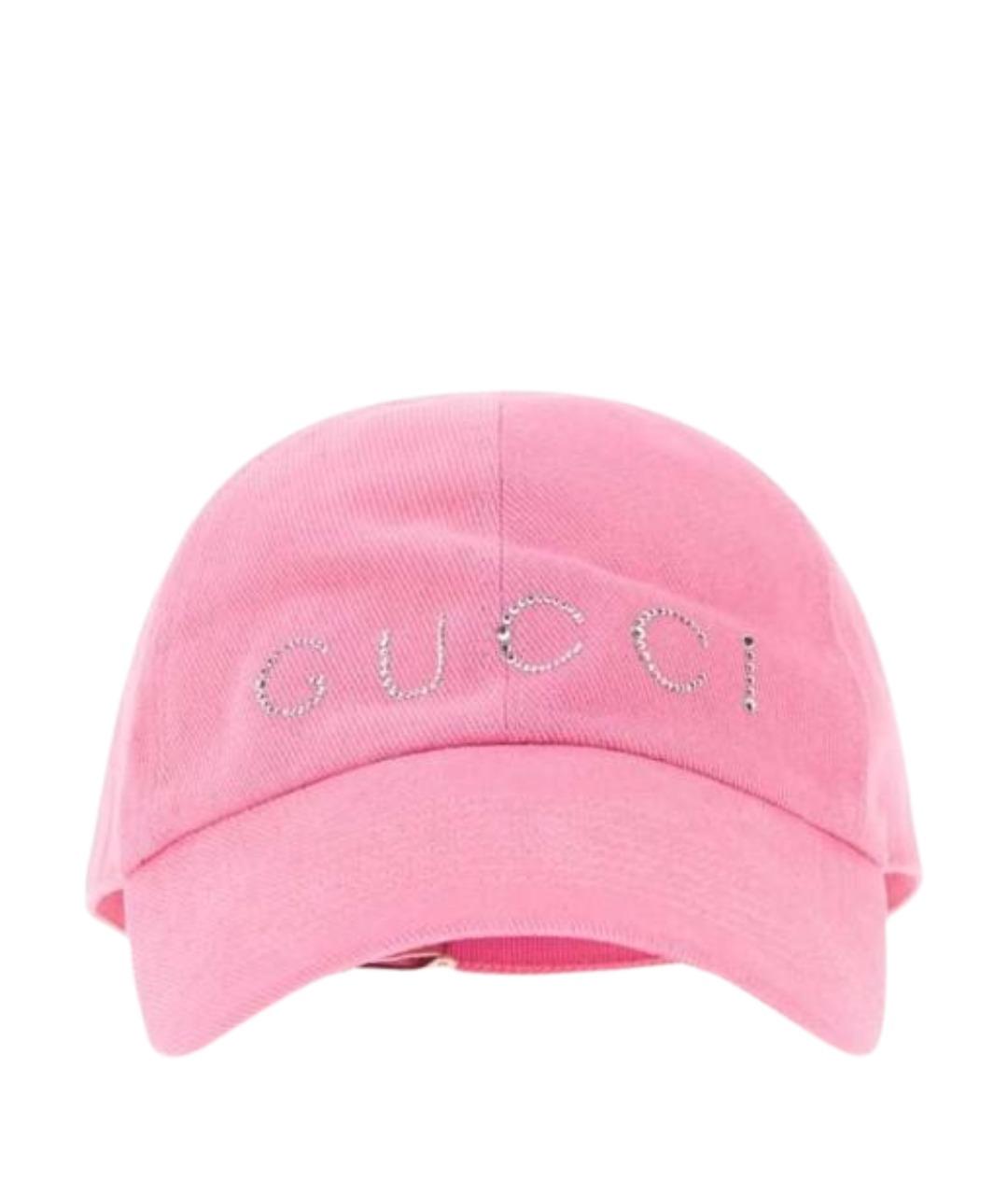 GUCCI Розовая хлопковая кепка, фото 1