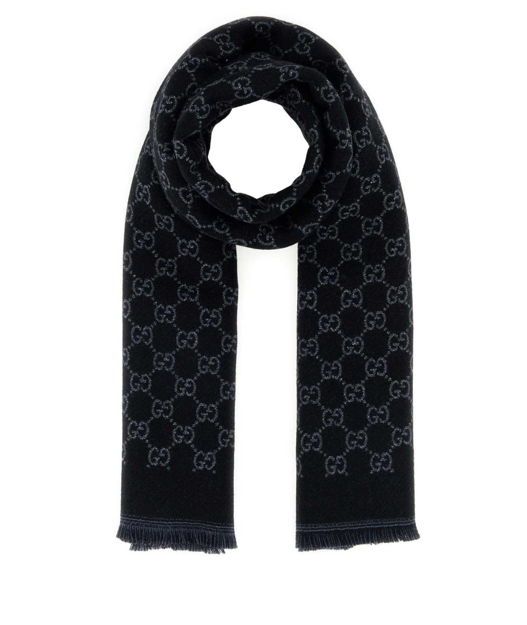 GUCCI Черный шарф, фото 1