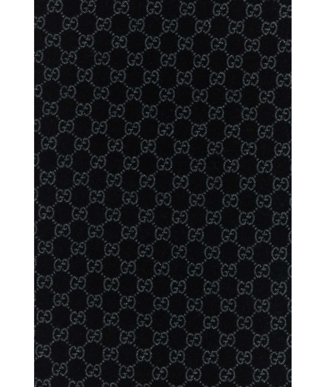 GUCCI Черный шарф, фото 2