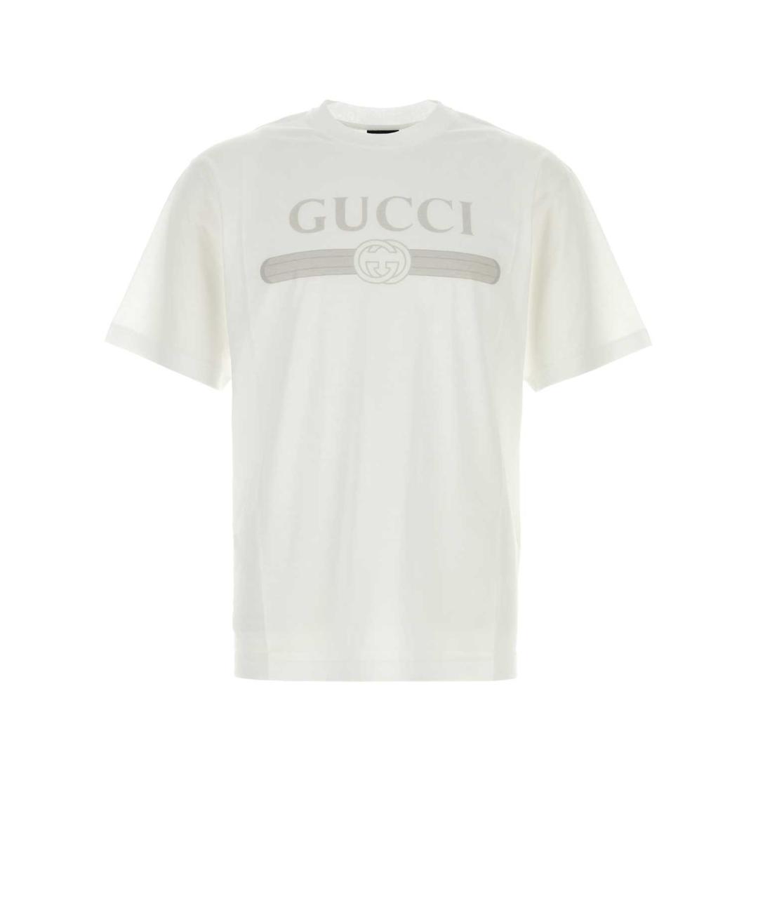 GUCCI Белая хлопковая футболка, фото 3