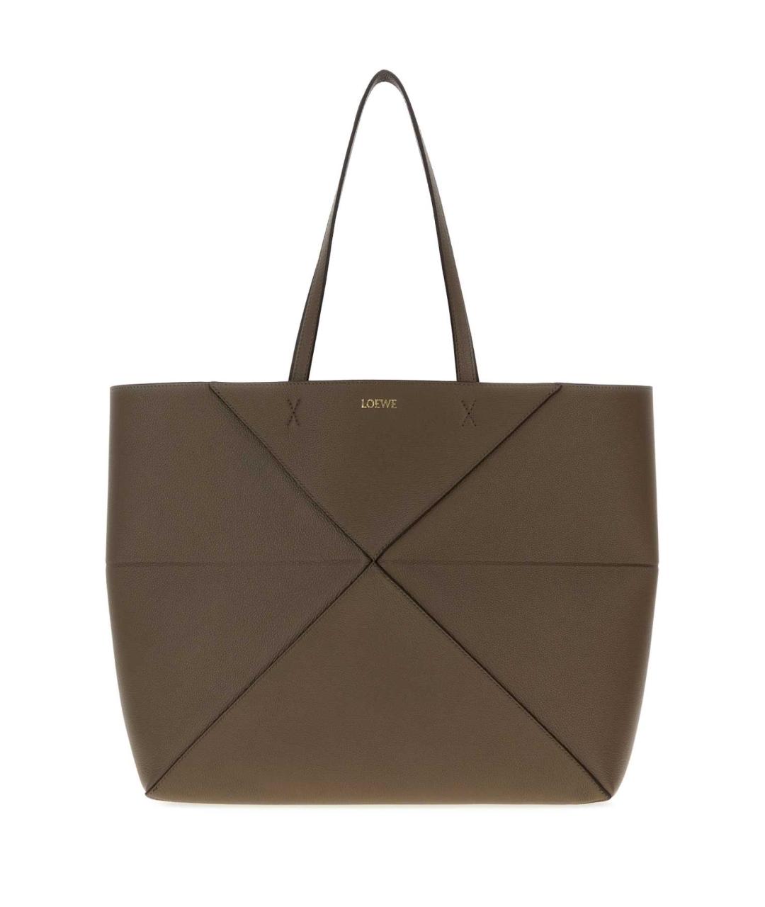LOEWE Коричневая кожаная сумка тоут, фото 1