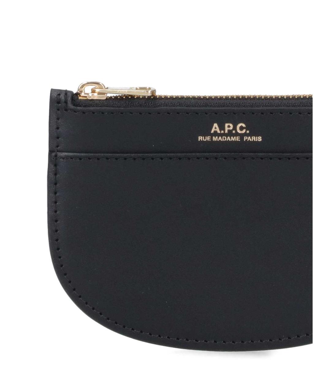 A.P.C. Черный кожаный кошелек, фото 3