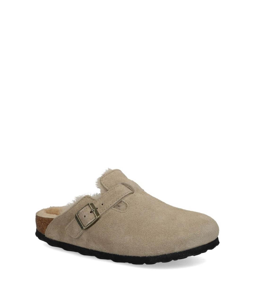 BIRKENSTOCK Бежевые замшевые мюли, фото 3