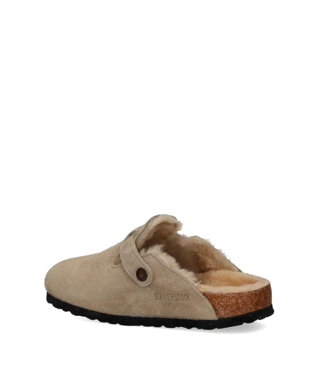 BIRKENSTOCK Бежевые замшевые мюли, фото 4