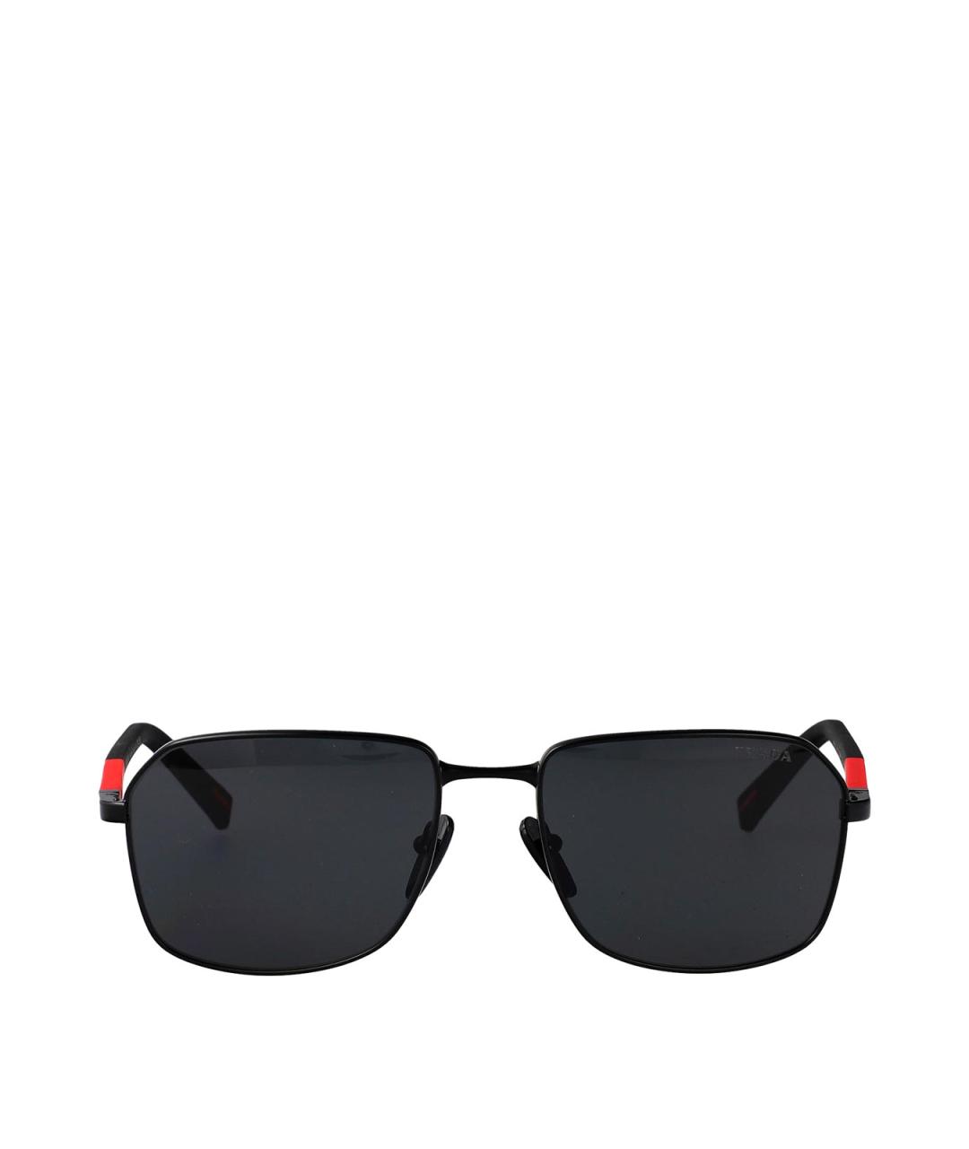 PRADA Черные металлические солнцезащитные очки, фото 1