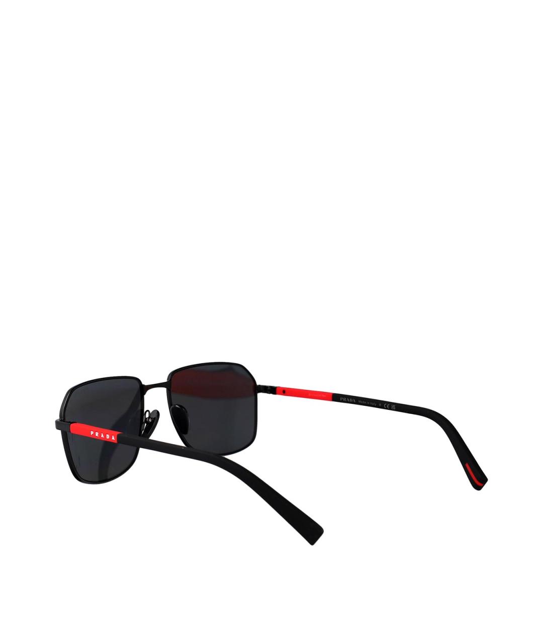 PRADA Черные металлические солнцезащитные очки, фото 4