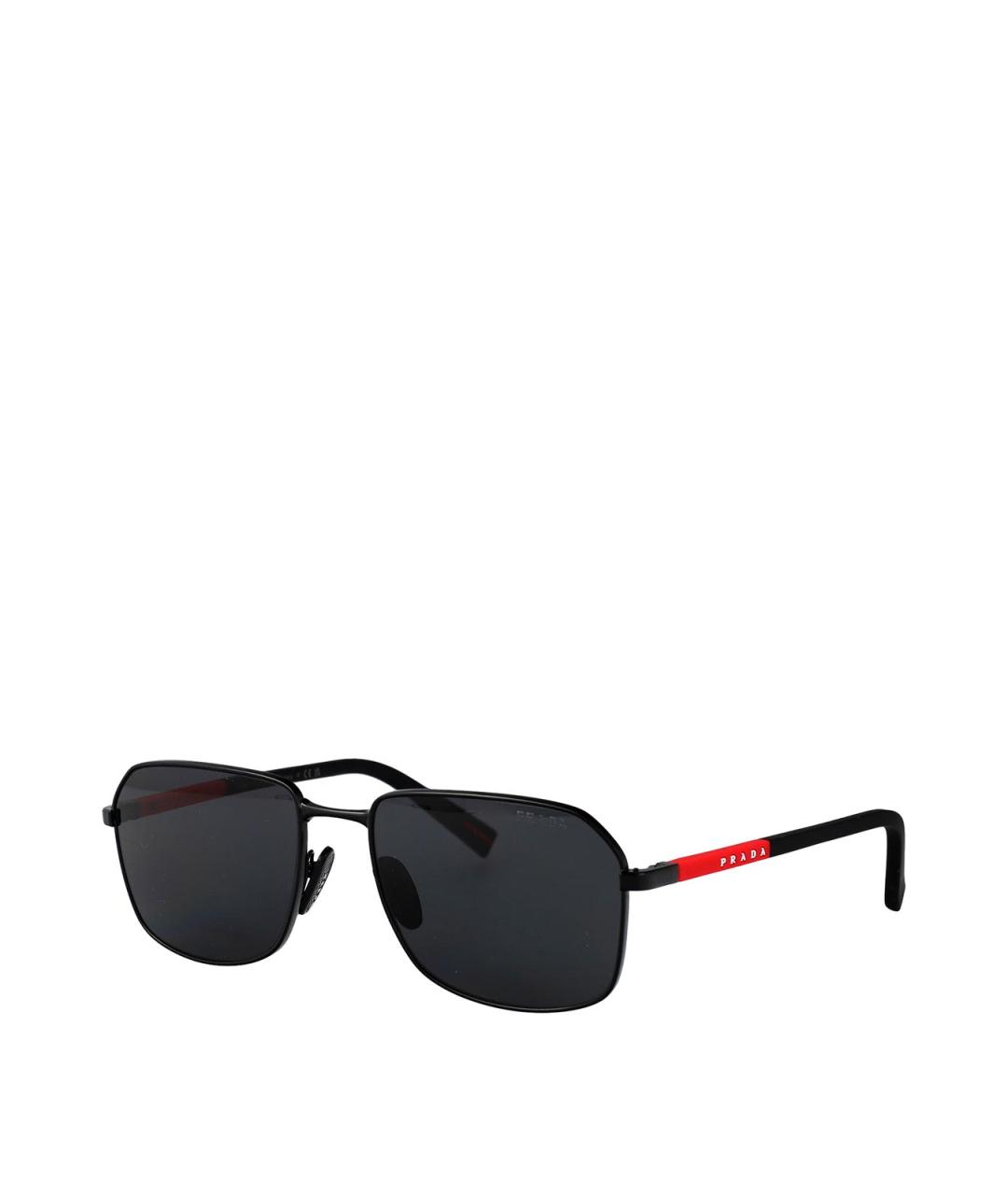 PRADA Черные металлические солнцезащитные очки, фото 2