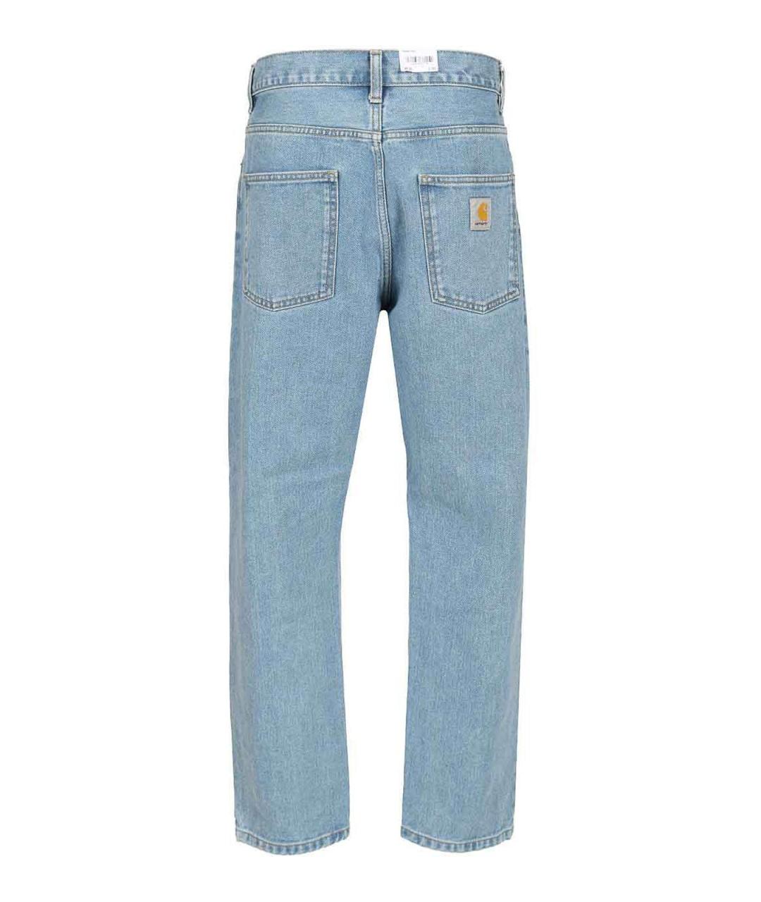 CARHARTT Голубые хлопковые прямые джинсы, фото 2