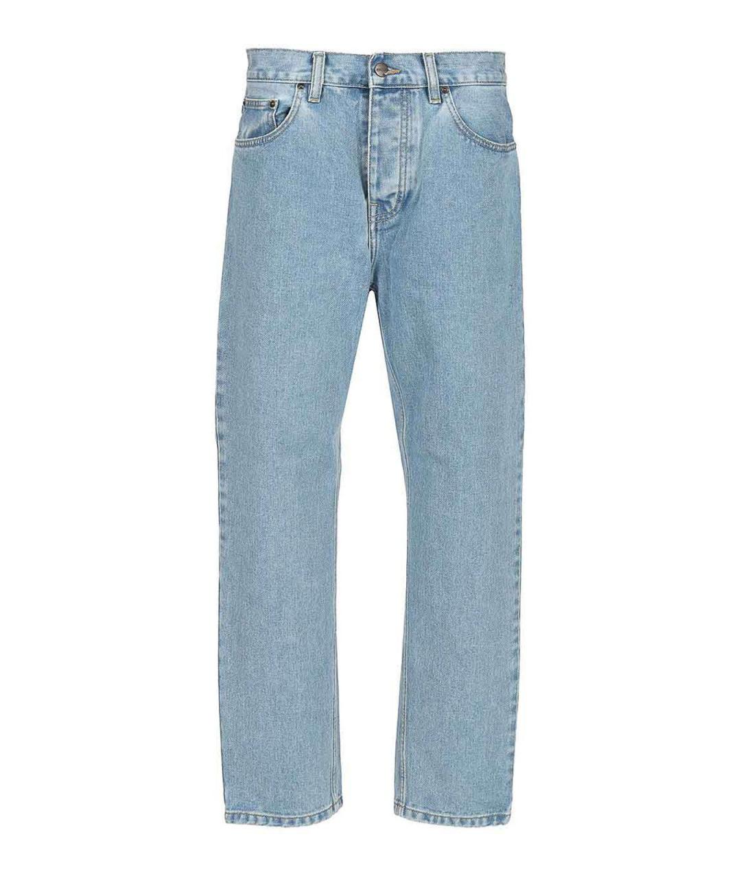 CARHARTT Голубые хлопковые прямые джинсы, фото 1