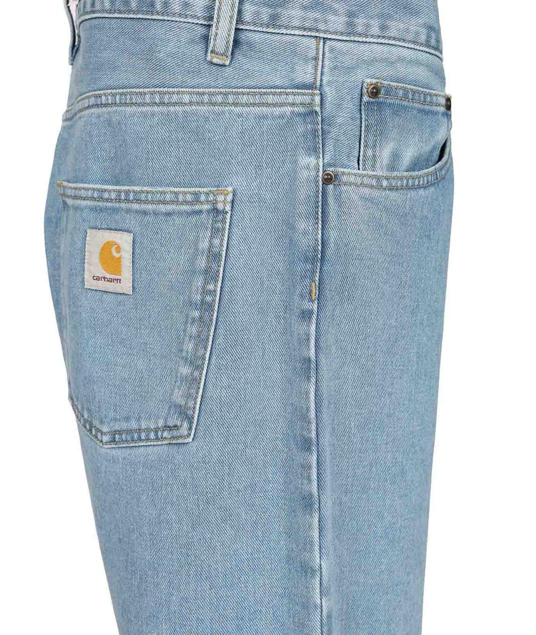 CARHARTT Голубые хлопковые прямые джинсы, фото 3
