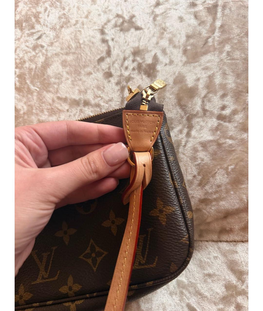 LOUIS VUITTON Коричневая сумка с короткими ручками из канвы, фото 6