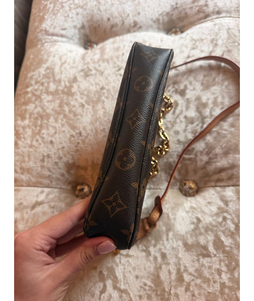 LOUIS VUITTON Коричневая сумка с короткими ручками из канвы, фото 5