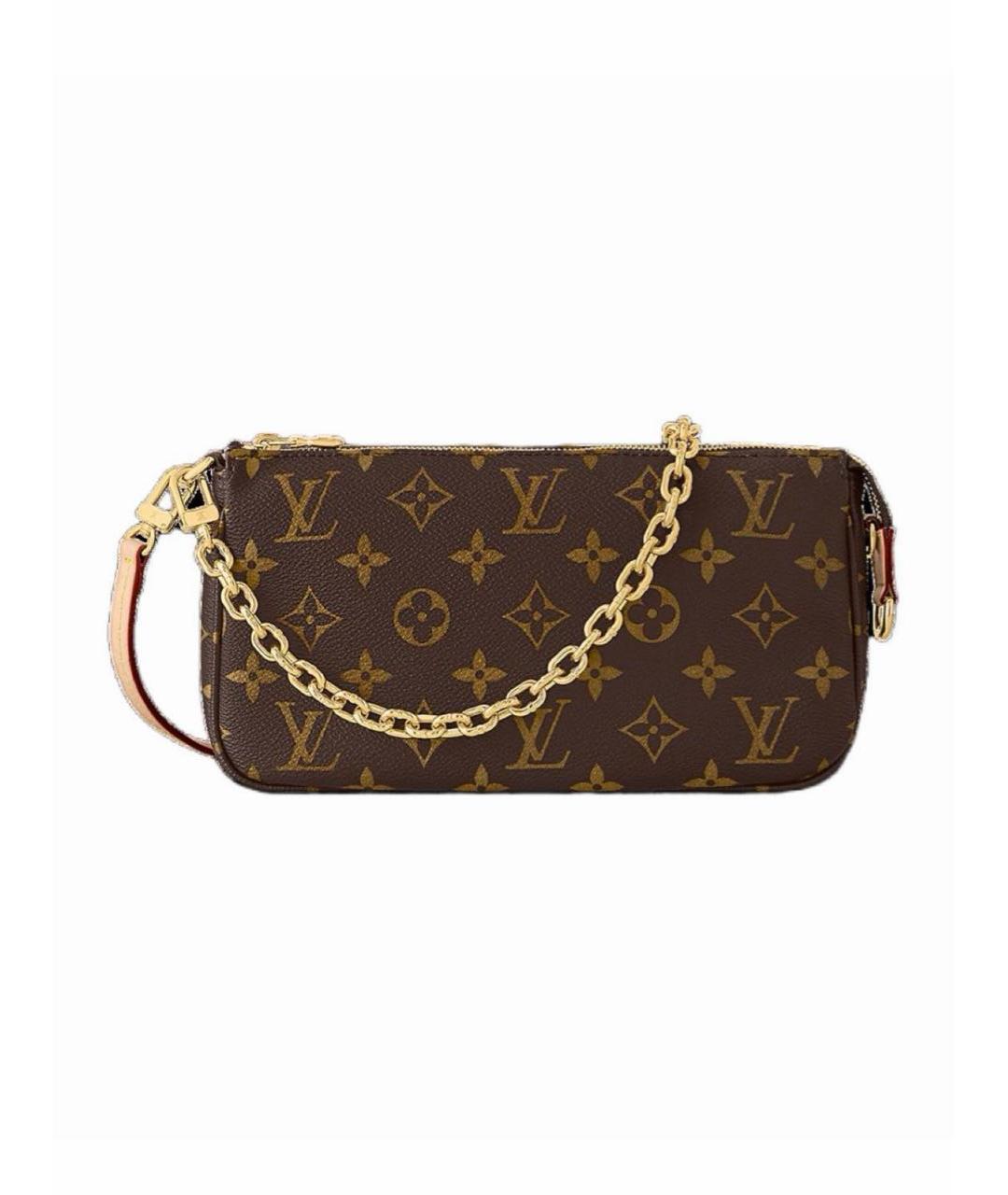 LOUIS VUITTON Коричневая сумка с короткими ручками из канвы, фото 7