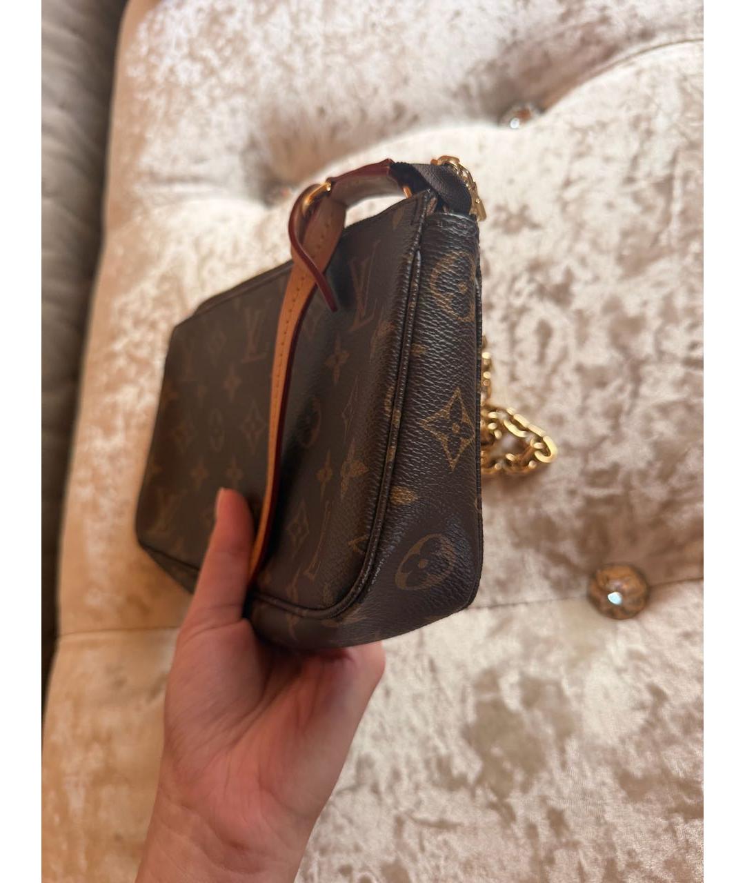 LOUIS VUITTON Коричневая сумка с короткими ручками из канвы, фото 3